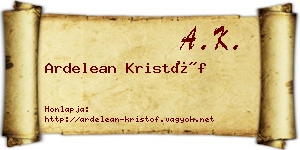 Ardelean Kristóf névjegykártya